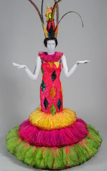Costume worn by Patricia Culpepper Schiffbauer as Maid in Krewe of Iris ball, 1967. Photo: Louisiana State Museum.