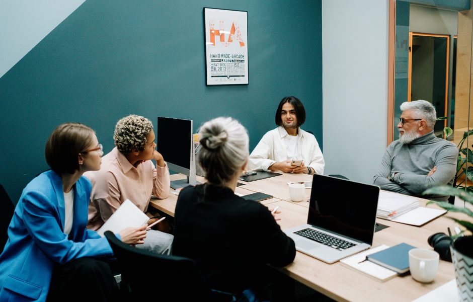 museum staff working in a meeting