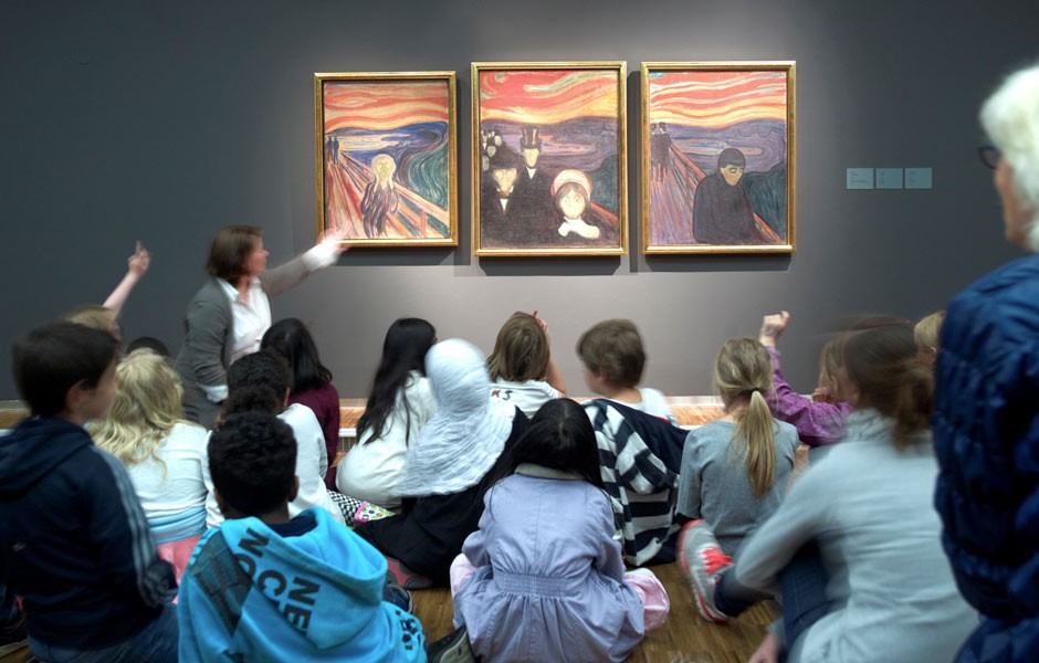school group at munch museum