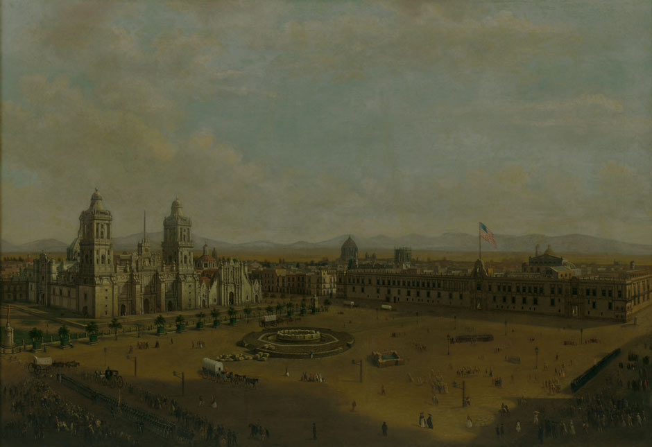 Pietro Gualdi, Grand Plaza of Mexico City During the Occupation of Mexico City, September 15, 1847, 1847 | Louisiana State Museum | Case Study | Gallery Systems