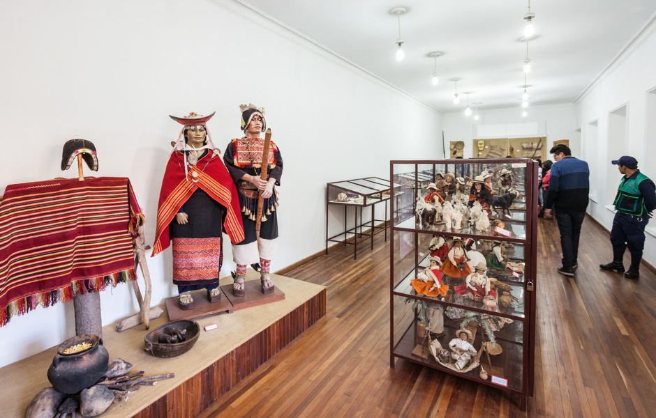 Museo Charcas, Sucre, Bolivia. Interior of the University Museum of Colonial and Anthropological heritage.