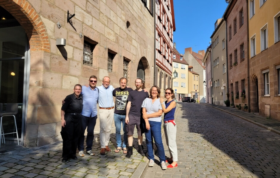 Angela Kipp with the European team at a User Group meeting in Nürnberg