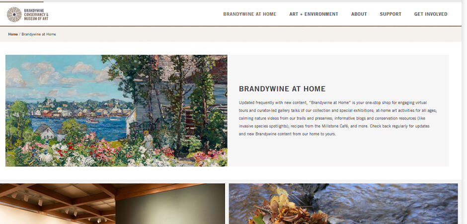 Brandywine at Home initiative website