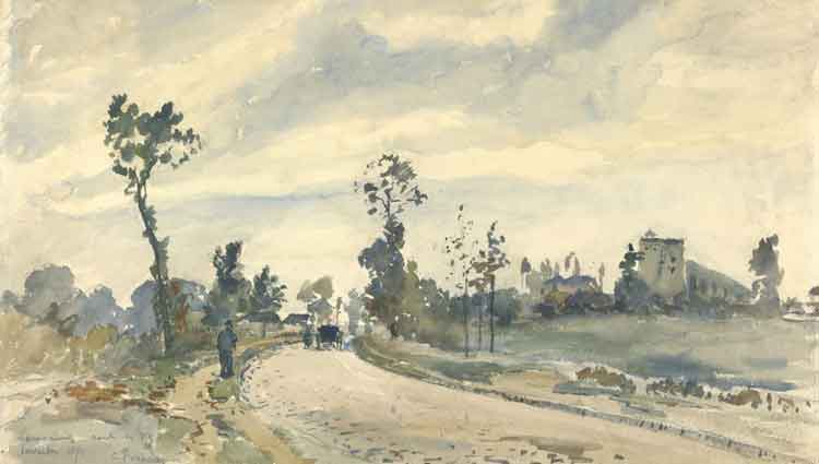 Louveciennes, Route de Saint-Germain by Camille Pissarro from the Getty Museum
