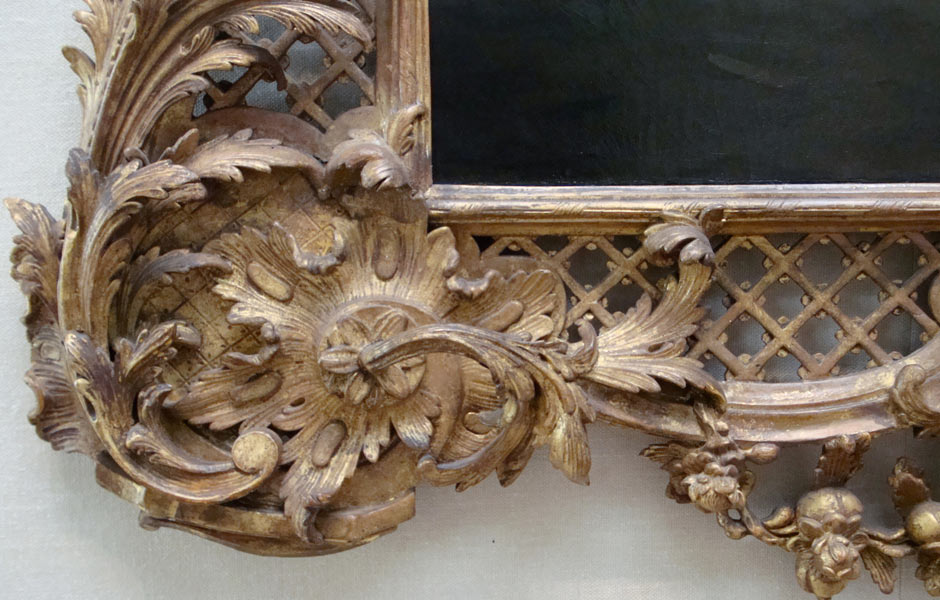 Detail of the Rococo Trophy frame from the Yale Center for British Art