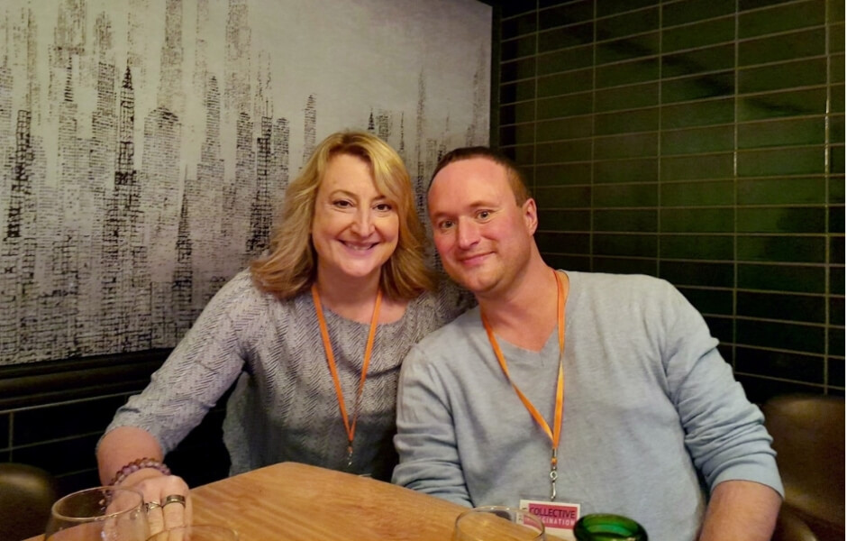 Matt Lawson with Liz Eckman at a Gallery Systems event