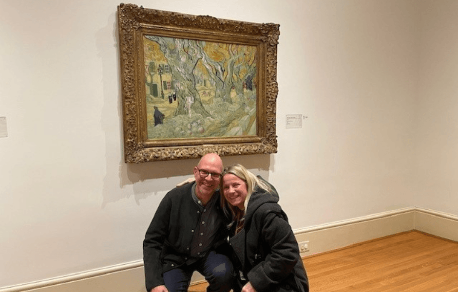 Stephanie Leverock enjoying the art at a museum