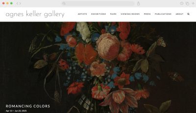 showroom home page for one of our gallery templates.