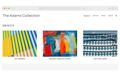 showroom home page of our private collector template.