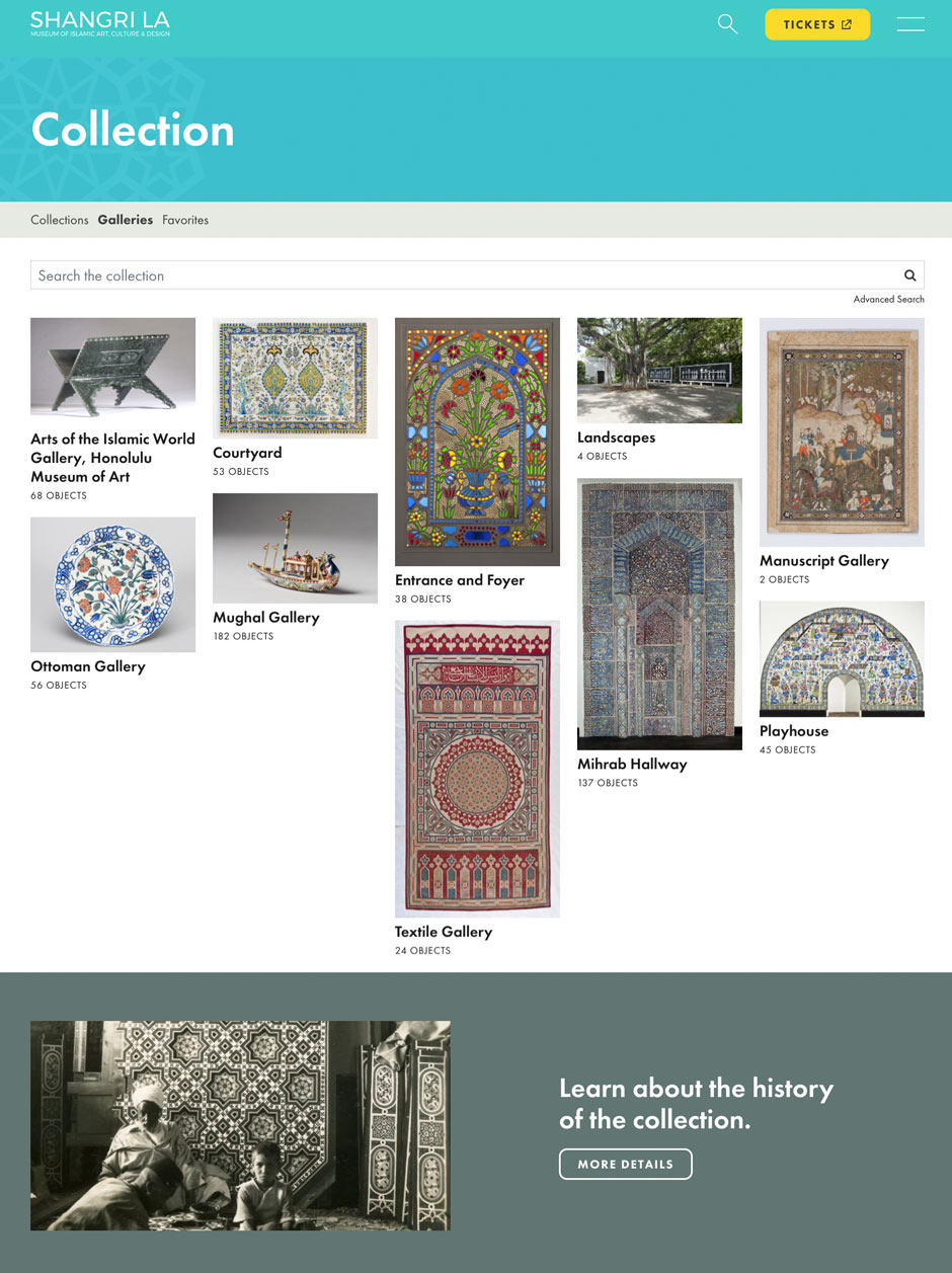 Shangri La Museum of Islamic Art, Culture & Design | eMuseum Case Study | Gallery Systems
