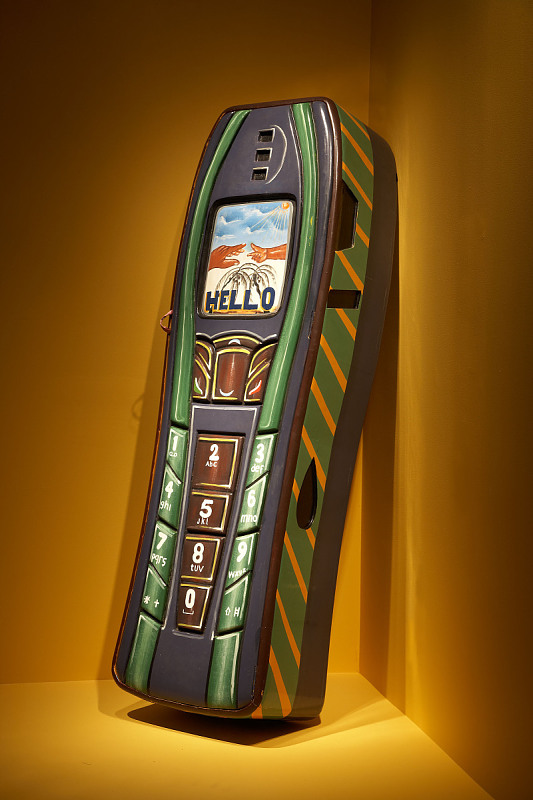 Abebu adekai (coffin in the form of a Nokia cell phone) by Samuel Narh Nartey from the Smithsonian National Museum of African Art